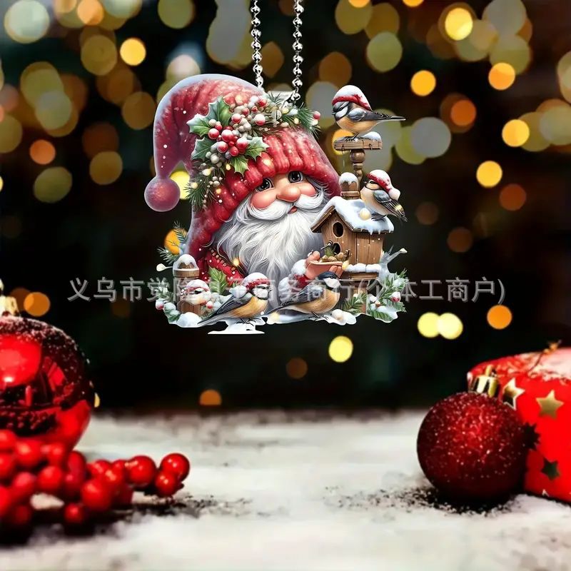 2D Navidad encantador regalo de Navidad colgante de vacaciones acrílico plano transfronterizo nuevo interior decoración image 1