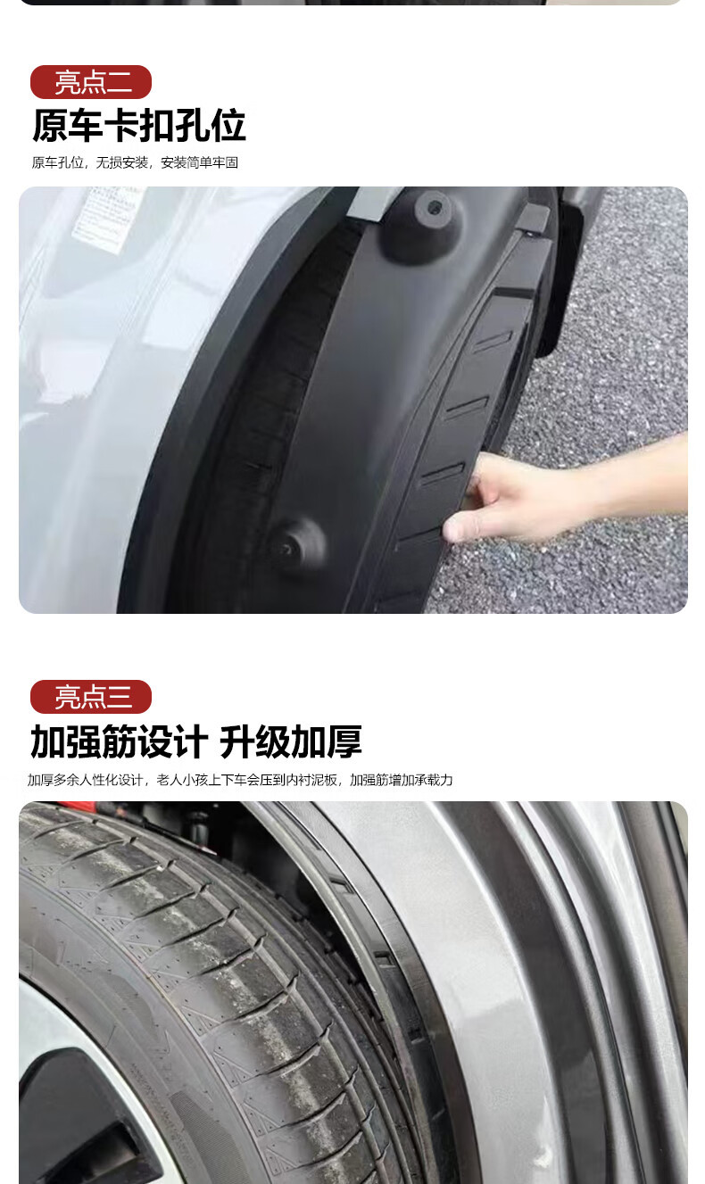 Suitable for 24-26 models of Toyota Prado rear wheel door liner fender, cross-border foreign trade dropshipping