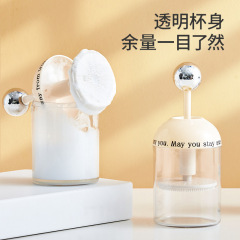 電気メッキ洗顔料泡立て器ポータブル手動洗顔料泡立て器押圧式洗顔料泡立て器