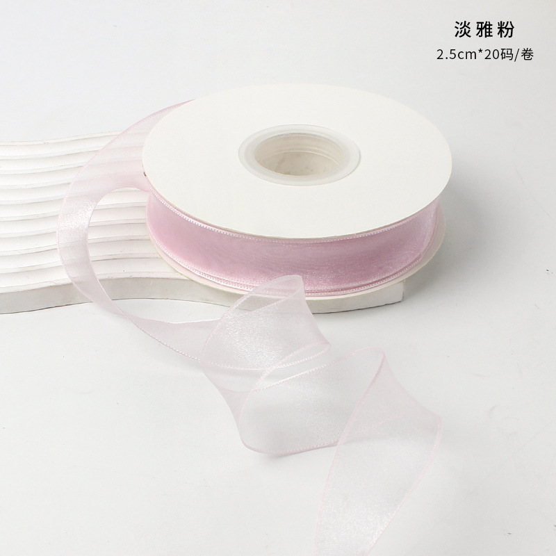 昌易卸売 真珠光沢のある雪糸リボン 花束包装用シルク織りリボン 花材 ギフト素材|undefined