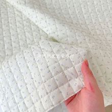 全棉40支数码直喷印花面料 100g仿丝棉绗线绣花纯棉碎花布包包diy