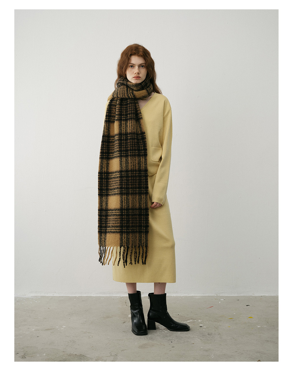 Designer Retro scarf Classic camel Meradeg cashmere scarf women's winter soft oversized shawl_voghion.com