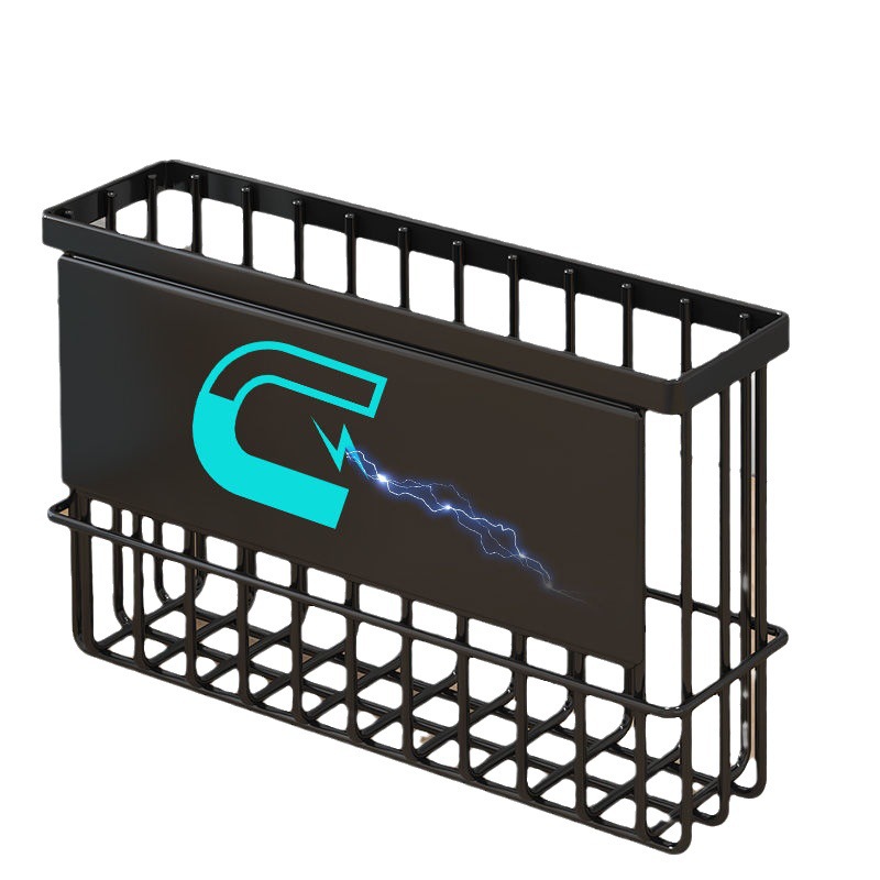 Refrigerador de cocina de absorción magnética estante de almacenamiento bolsa de película de preservación de toallas de papel artefacto sin agujeros de perforación condimento doméstico estante de almacenamiento de película de preservación de fresco