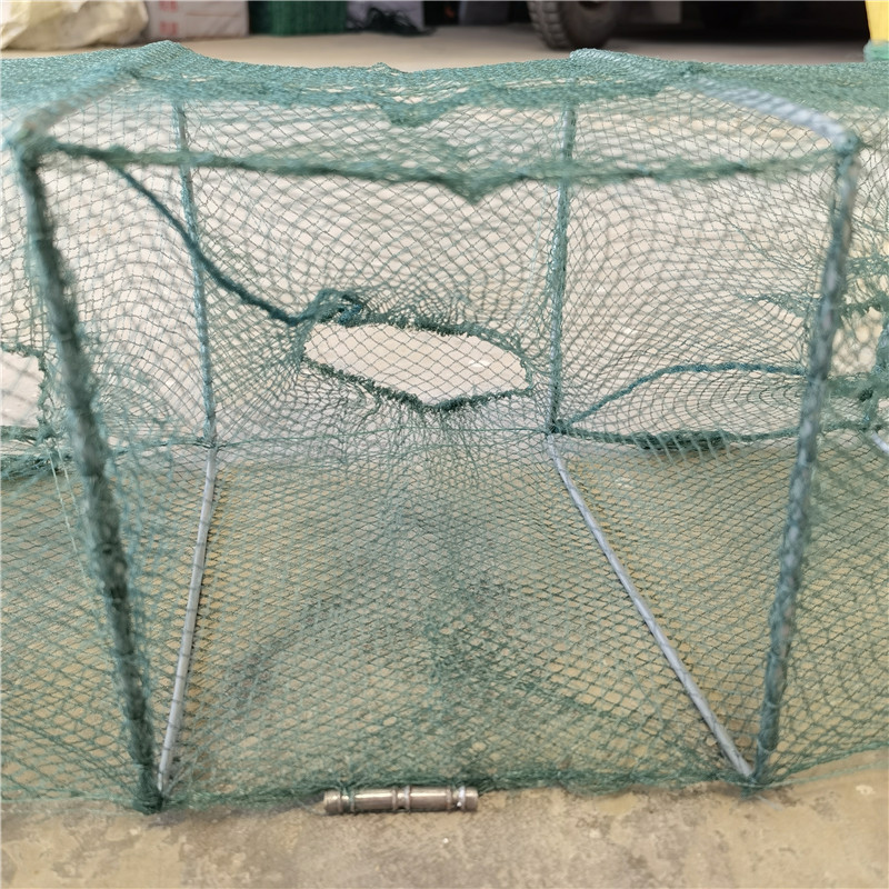 Al Aire Libre 19 secciones 19cm * 24cm 3,3 M plegable equipo de pesca de alta densidad multi-Strand malla tejida Camarón jaula al por mayor