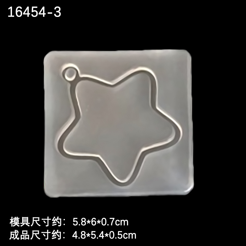 Espejo cristal epoxi 10 Marco molde de silicona Marco de acrílico Flip molde DIY joyería colgante molde decorativo