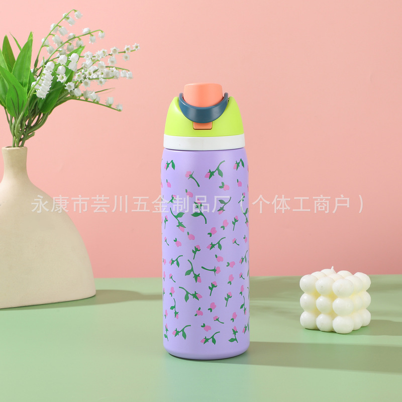 新型オーワラフルーツカップ30オンス携帯用カップ、二重飲み口スポーツストローカップ、304ステンレス真空カップ|undefined