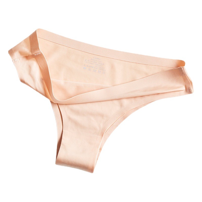 Seda de hielo sin costuras Tanga de las mujeres sexy transparente ropa interior de mujer cintura baja de una pieza de las mujeres calzoncillos T Pantalones
