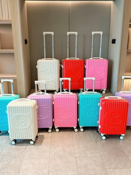 New Children's Suitcase 20inch Cute Cartoon Kuromi Trolley Case Student Travel Case with Universal Wheels Carry-On Suitcase