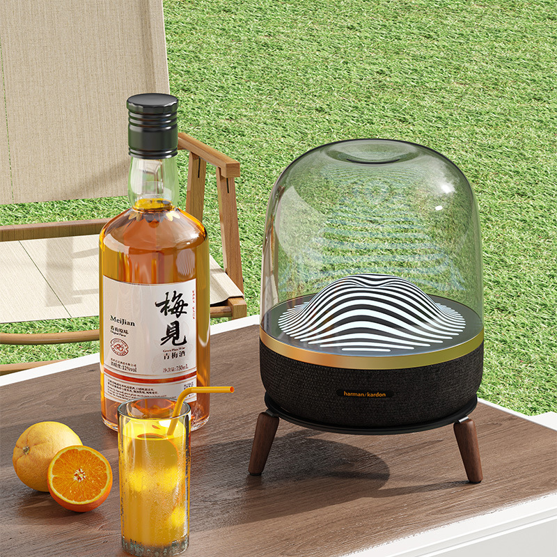 Harman Kardon Glass Crystal 3Rd Generation 4Th Generation Audio Base Speaker Desktop Stand Walnut Shock-Absorbing Anti-Slip Shelf