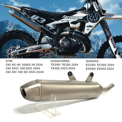 Motorcycle exhaust pipe — Ktm Husqvarna Gasgas 300Exc - titanium-alloy-mid-tail-24-years