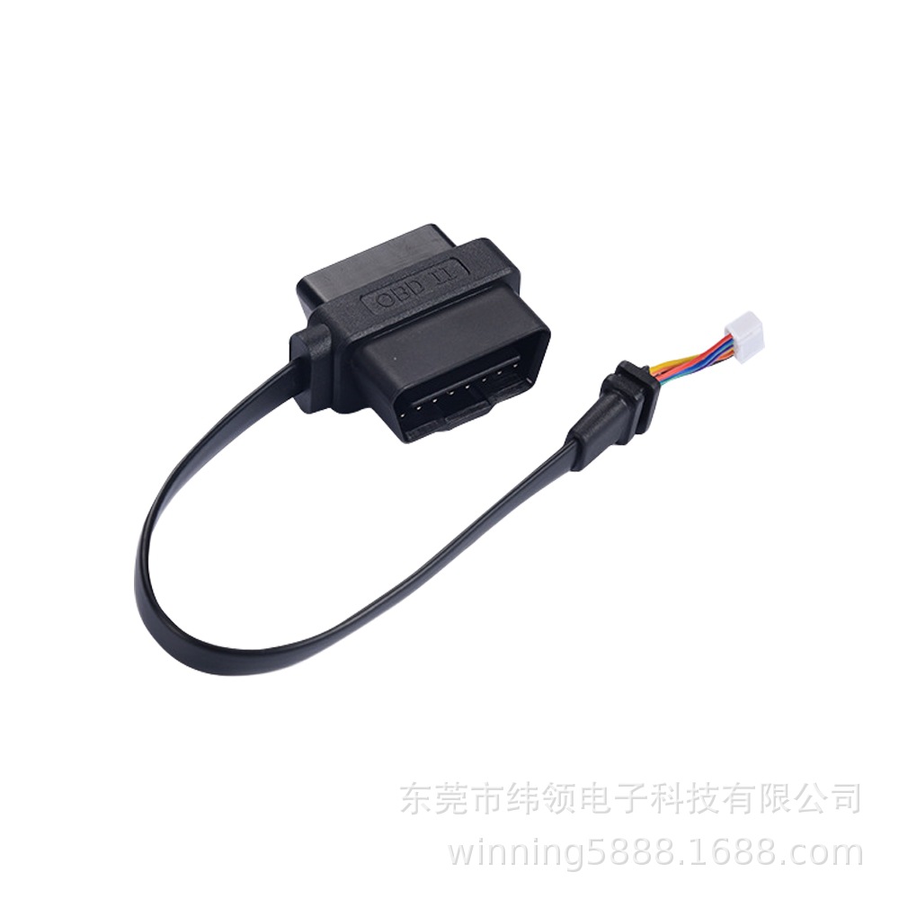 16针外螺纹/内螺纹至Molex 18针壳体OBD OBD216针T扁平电缆