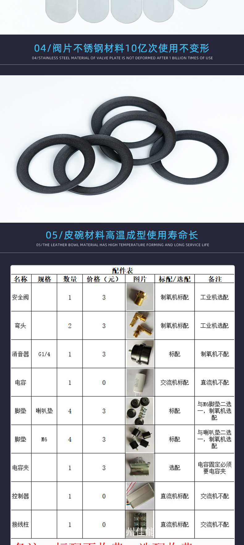 Jinsui Technology 110V60Hz130W Oil-Free Air Compressor Silent Small Air Pump Compressor Portable Air Compressor