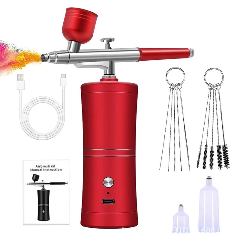 家庭用酸素注入器、保湿スプレー、カラーマニキュア、ベーキングモデルスプレーガン用の電動エアブラシセットの国境を越えた供給|undefined