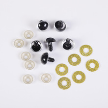 跨境塑料偏瞳眼珠 DIY彩色半圆螺丝眼睛 毛绒玩具眼珠塑料配件