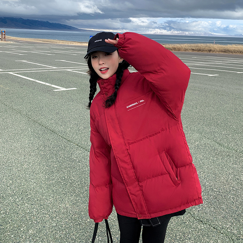 2023 inverno nuovo coreano allentato giù cappotto di cotone da donna di media lunghezza casual grande cappotto di cotone cappotto di cotone cappotto caldo_voghion.com