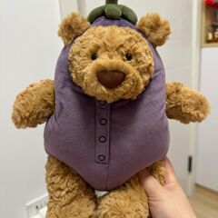 新品ナス熊ぬいぐるみネット赤かわいい誕生日プレゼント巴熊