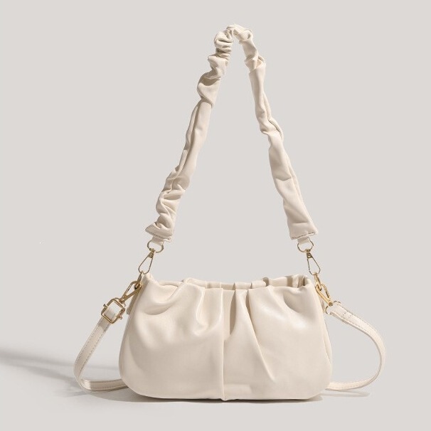 Niche Women's Bags Autumn/Winter 2025 New White Pleated Cloud Underarm Bag Versatile Shoulder Crossbody Bag Handbag Niche Women's Bags Autumn/Winter 2025 New White Pleated Cloud Underarm Bag Versatile Shoulder Crossbody Bag Handbag
