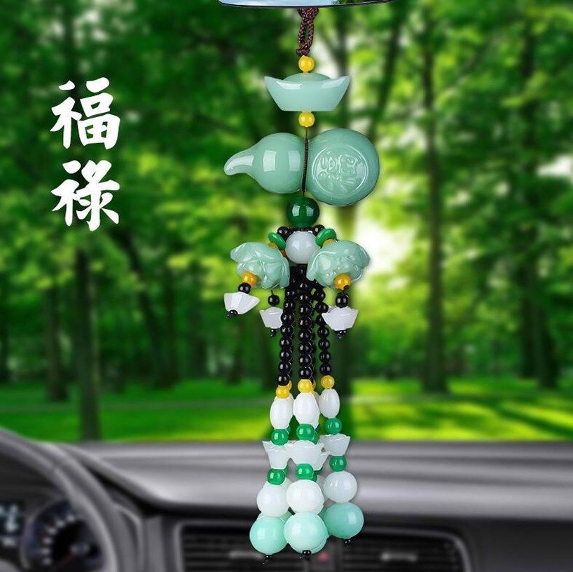 Car Pendant Perfume Gourd Safety Pixiu High-End Car Rearview Mirror Hanging Decoration Interior Pendant Ornament