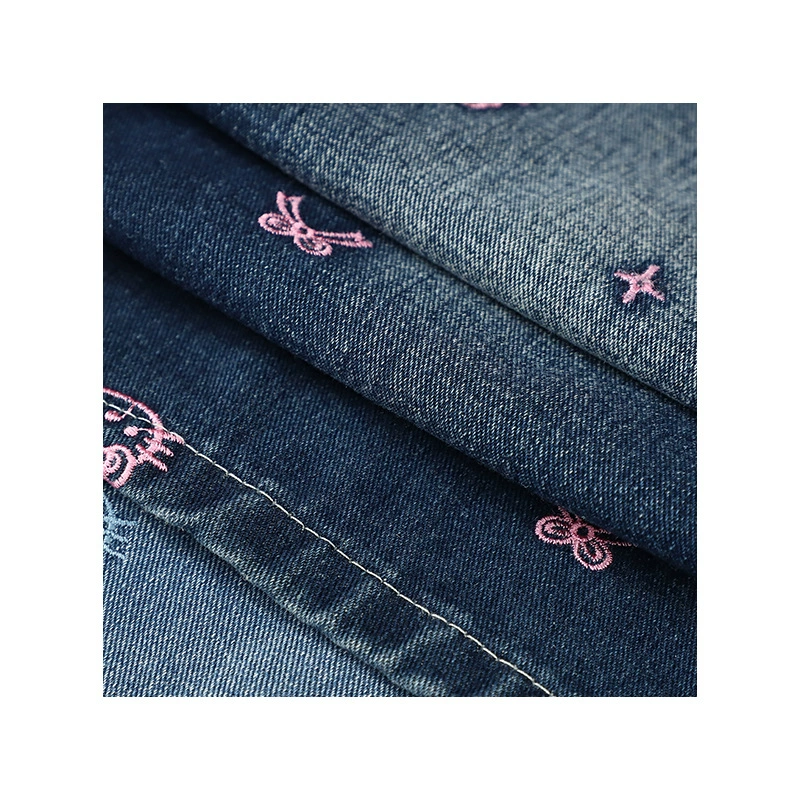 Котик-Кинни Hello Kitty, джинсовая эластичная ткань, куртка, платье, вышивка, детская одежда, оптом