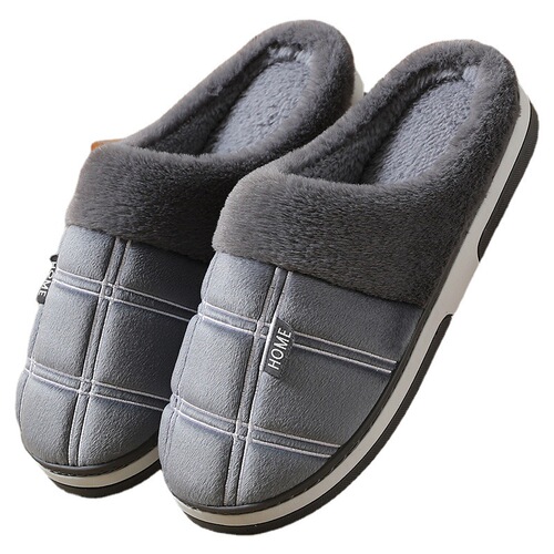 Cotton Slippers Men's Large Size  Winter Cotton Slippers Women's Warm Wool Slippers Thick Soled Plush Slippers 45 46 47 48