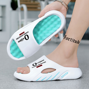 Cross-Border Large Size Slippers for Men 2025 New Summer Outer Wear Internet Celebrity Hot Style Sports Poop-Feeling Beach Large Size Sandals
