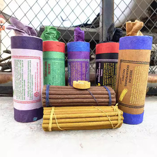 Nepalese ancient Xizang medicine formula traditional cedar wood Xizang incense incense line incense color short cylinder hardcover incense insert