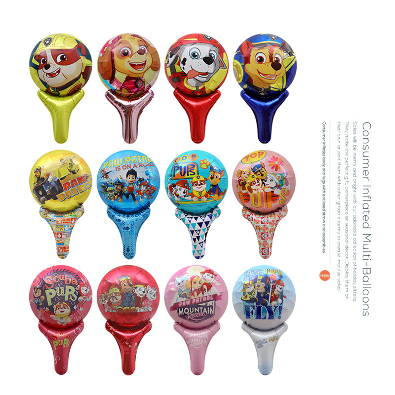 En stock genuino autorizado partido apoyos juguete globo cachorro Wangwang Ligong equipo forma de dibujos animados película de aluminio globo