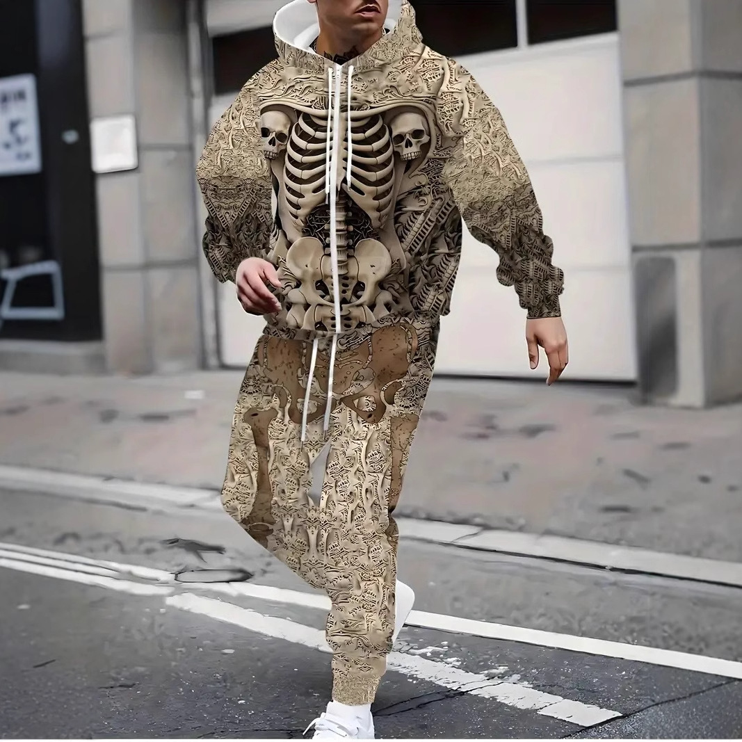 Camping al aire libre ligero y cómodo cremallera chaqueta de manga larga pantalones hogar suelto diario de dos piezas MF008-ML1