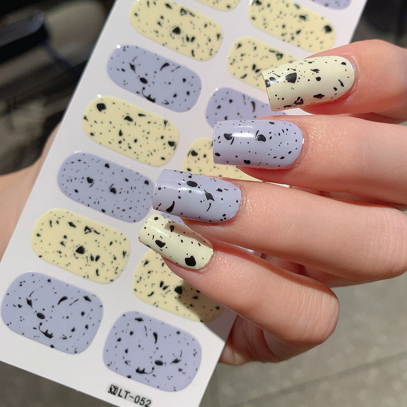 Easter Themed Nail Stickers, Eggshell Polka Dot Pattern, No-Bake Nail Art Stickers, Factory Direct Supply, in Stock Lt-052