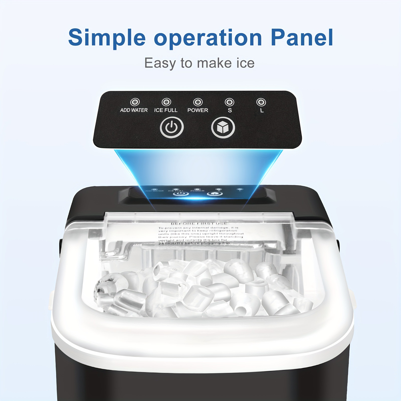 Regalo de Navidad Máquina para hacer hielo Encimera 9 cubos listos en 7 minutos