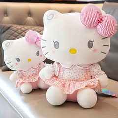 可爱学生HelloKitty公仔粉色KT猫咪玩偶娃娃毛绒玩具女生生日礼物
