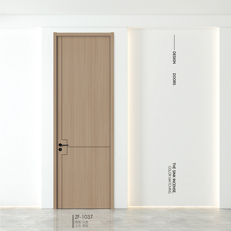 Puerta de madera sin pintura puerta de hotel puerta de ingeniería puerta de madera puerta de dormitorio insonorizada puerta de dormitorio puerta de madera sólida puerta de conjunto