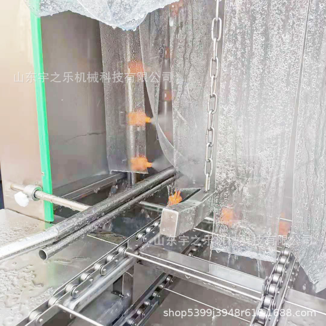 蚕豆周转筐清洗机 超市购物篮清洗设备 高压去油污洗筐机