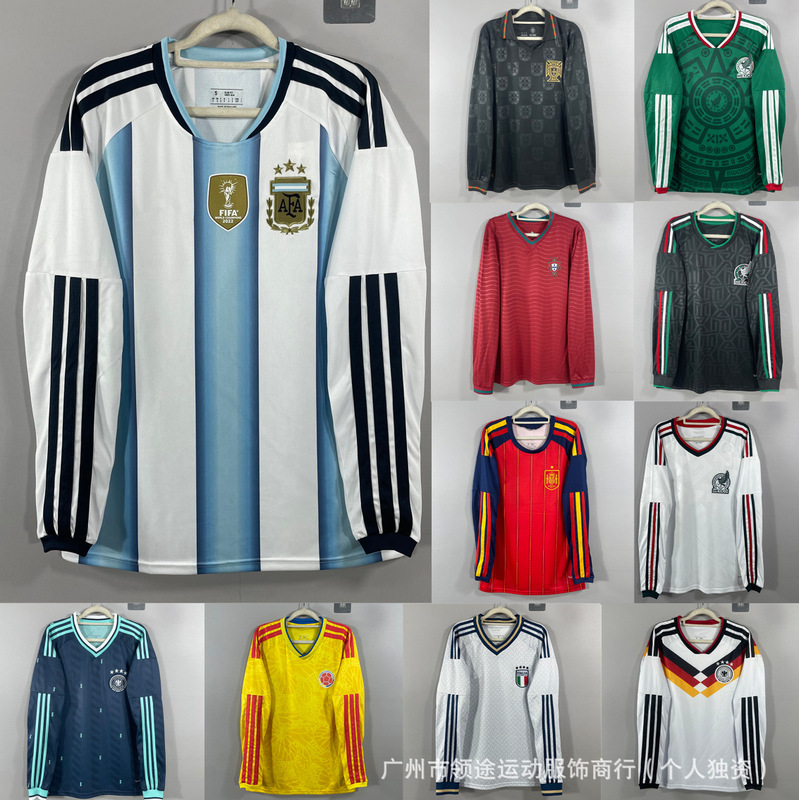 2026 Long-Sleeved Fan Version Football Jersey World Cup National Team Argentina Spain Germany Portugal Mexico 2026 Long-Sleeved Fan Version Football Jersey World Cup National Team Argentina Spain Germany Portugal Mexico