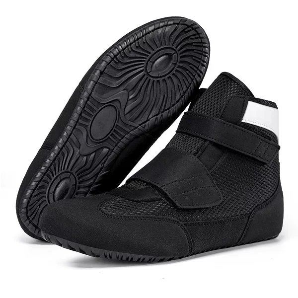 Boxing Shoes, Competition Training Sports Shoes, High-Top Men's and Women's Sanda Martial Arts Shoes, Non-Slip Wrestling Fighting Shoes
