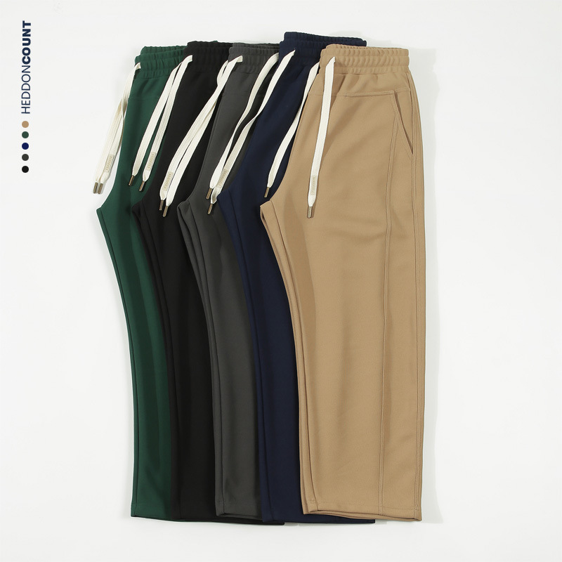 Men's Clothing men's autumn 360g pearl tide brand sweatpants loose straight wide leg casual pants high street couple trousers_voghion.com