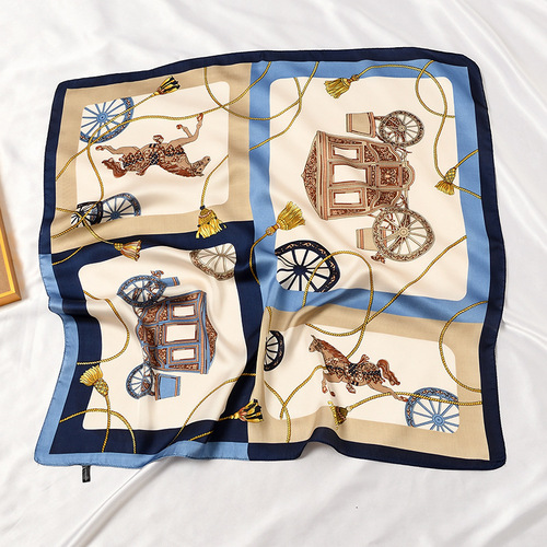 Silk scarf, small square scarf, versatile scarf for women, spring, autumn and summer, thin headband, suit, small long scarf, fashionable