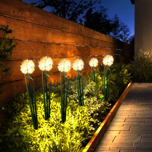 Dandelion Ground Insert Outdoor Waterproof Solar Simulation Flower Lamp Simple Courtyard Landscape Atmosphere Decor Lawn Lamp