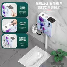 家用陶瓷蹲便器冲水箱套装整套大便器防臭蹲厕蹲坑便池蹬便器卫浴