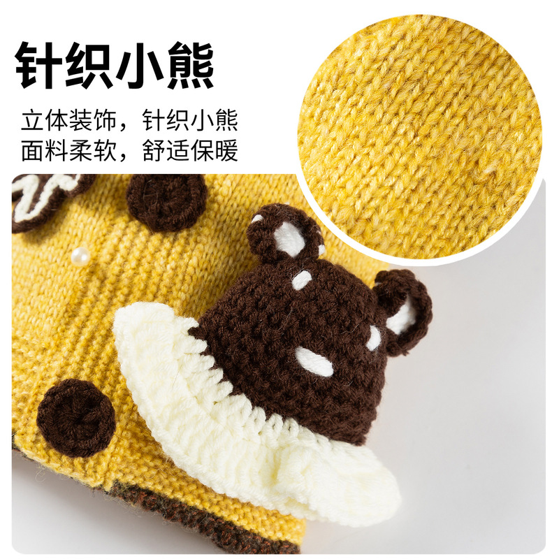 秋冬季新款萌熊星辰暖萌毛衣泰迪中小型犬狗狗针织衫猫咪宠物衣服|undefined