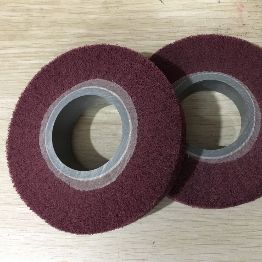 7447红色百洁布抛光轮 125*20*50孔飞翼轮 各种型号的飞翼轮 供应