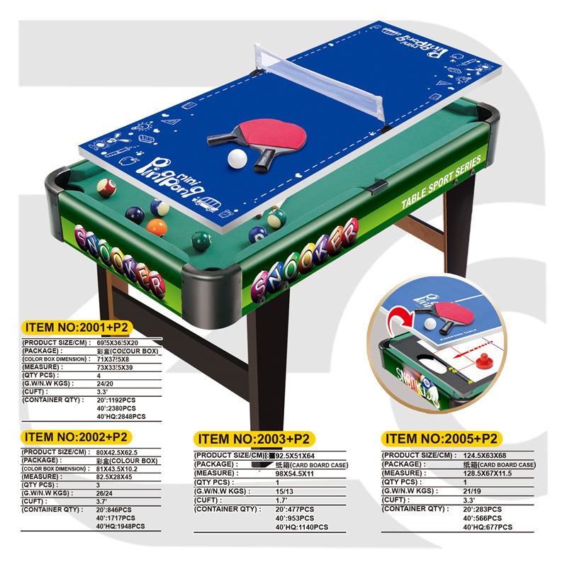 Cross-border 3 - en - 1 4 - en - 1 mesas de billar plegables multifuncionales, fútbol, hockey sobre hielo, mesa de tenis de mesa