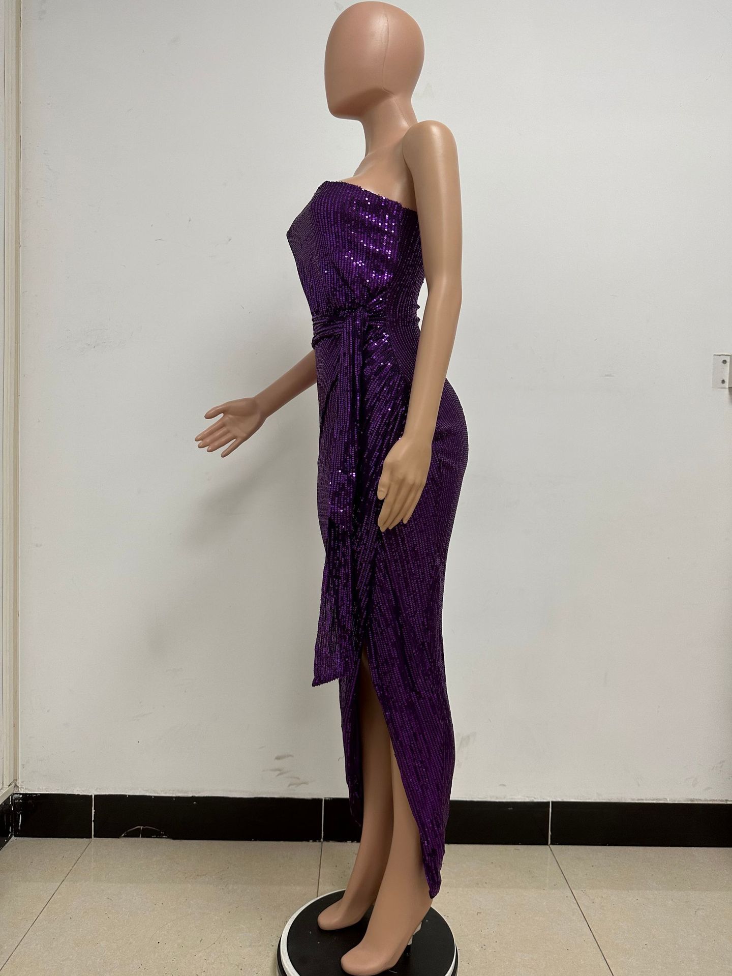357g Weight Maxi Long Dress Dress Length Type Sleeveless Sleeve Length Sheath Dress Dresses Type Spandex, Polyester Fabric Type High Waist Waist Line Holiday, Daily Occasion Oblique collar Neckline Slim Fit Type Solid Color Pattern Summer Season Women's Gender Elegant, Sexy Style Wholesale Women's Elegant Sexy Solid Color Holiday Daily Oblique Collar Sleeveless Sheath Dress 127