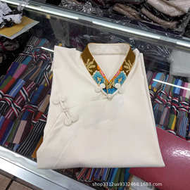 设计感百搭衬衣女士宽松上衣国风高级藏袍内搭气质西藏服装日常