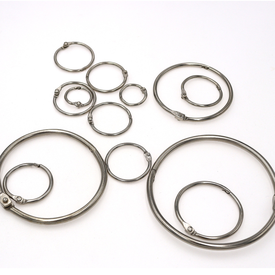 开口圈diy配件金属卡圈环装订书圈扣 彩色书圈书环活页圈收纳卡环