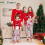 全家装四口圣诞节母子家居服