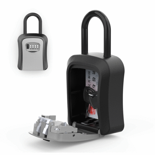 Decoration password key box hanging installation-free cat's eye wall installation dual-purpose arc engineering key password box