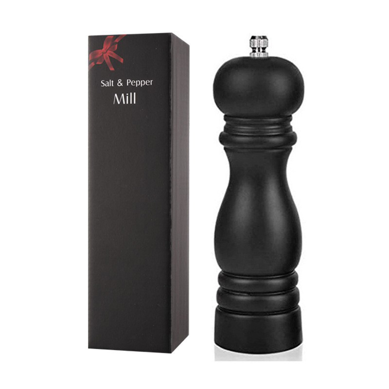 Blanco y Negro molino de pimienta manual de cerámica núcleo molinillo de pimienta molinillo de sal de mar multiusos botella de condimento