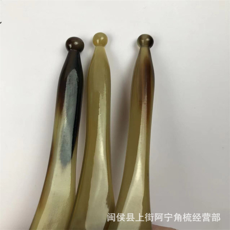 Horn Gua Sha Acupoint Massage Stick 12cm Tendon Plucking Tool for Eye and Body Care key features