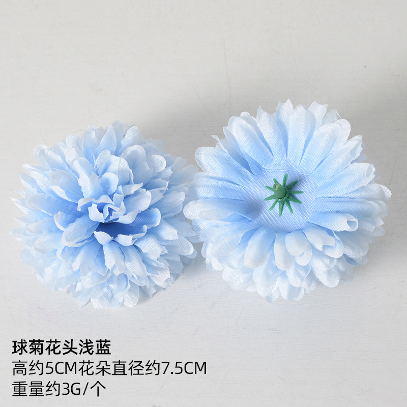 Simulación de flores azules DIY accesorios de cabeza de flores material de boda flor de flor flor flor de flor flor flor de pecho de flor de cabeza pared en el viento